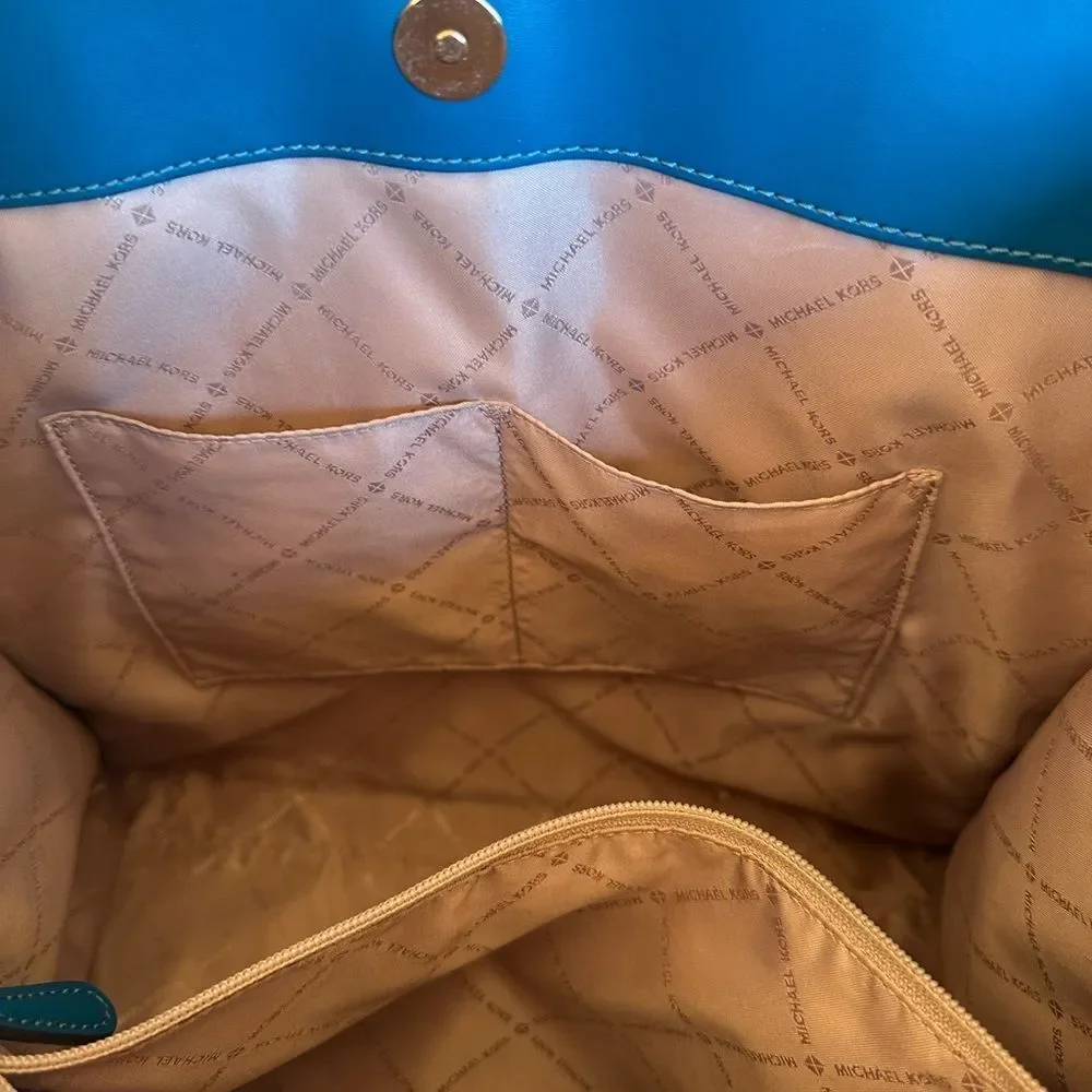 Michael Kors Blue and Brown Men's Bag